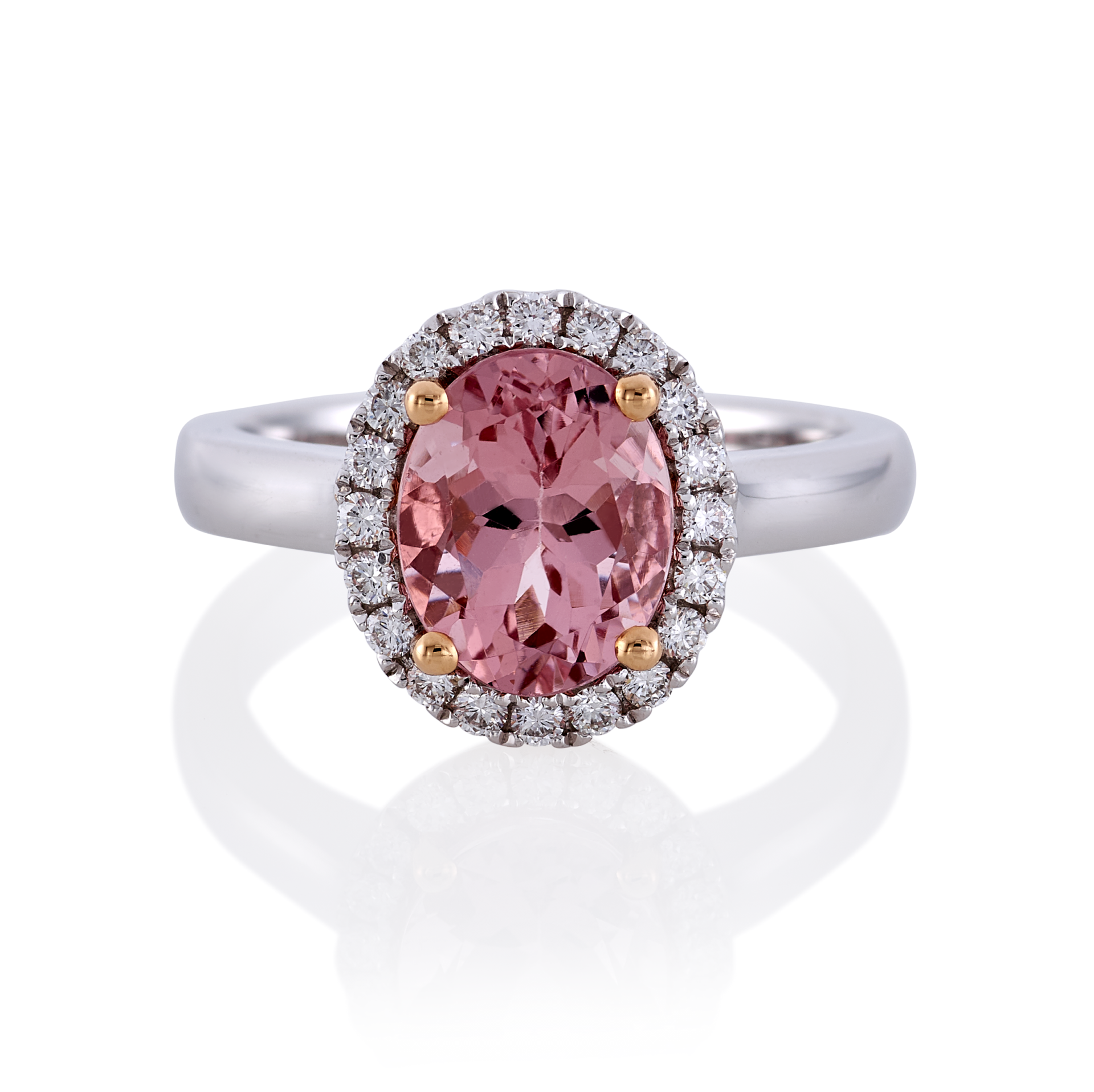 morganite ring white gold