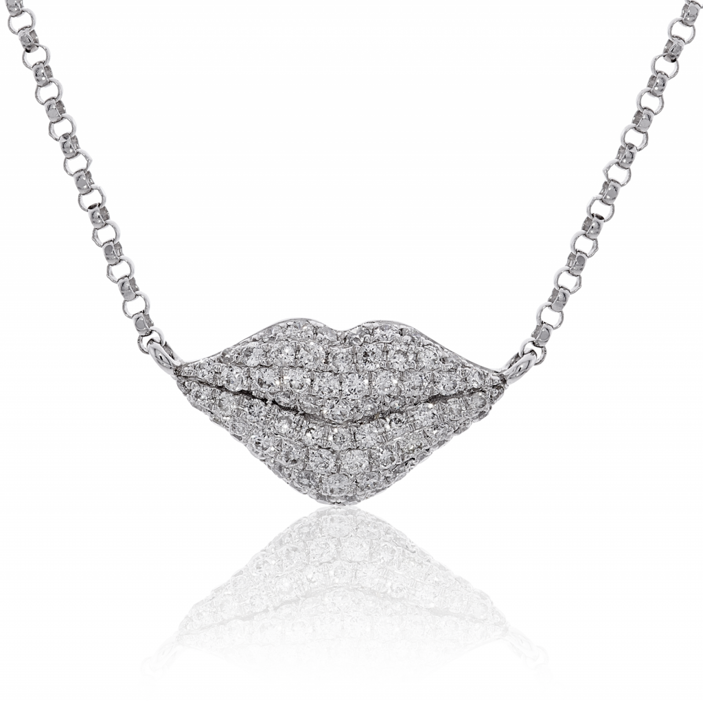 18ct White Gold Diamond Necklace 45cm | Cerrone