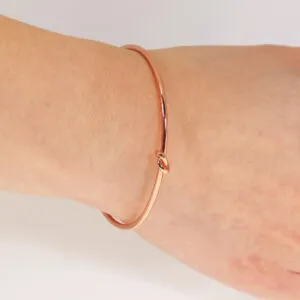 18ct rose gold knot bangle