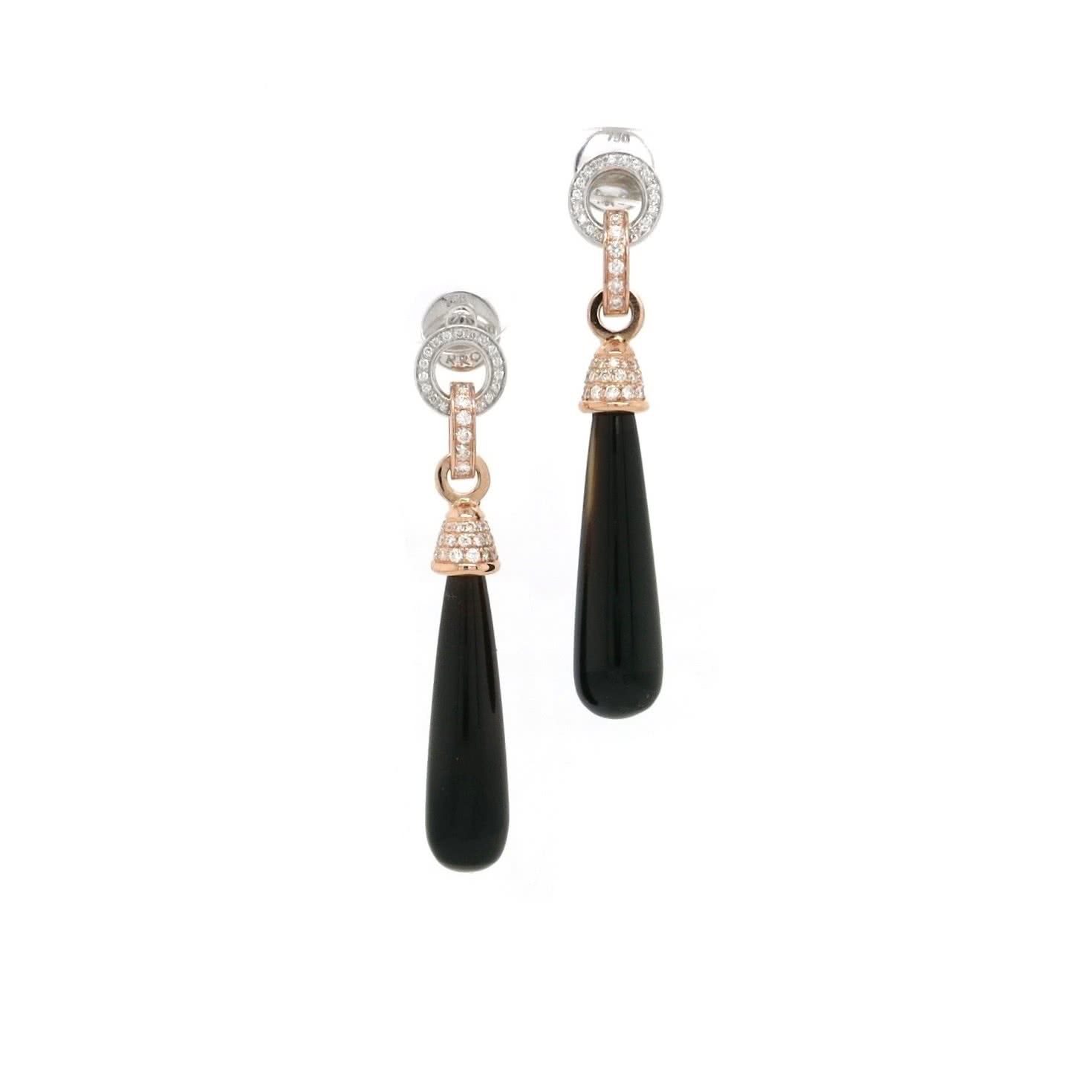 diamond onyx earrings