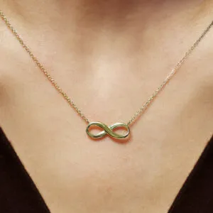 18ct Yellow Gold Infinity Necklace