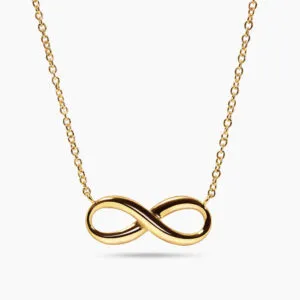 18ct Yellow Gold Infinity Necklace