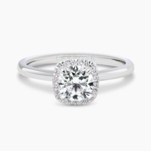 Platinum 0.70ct G SI2 round brilliant cut GIA diamond ring