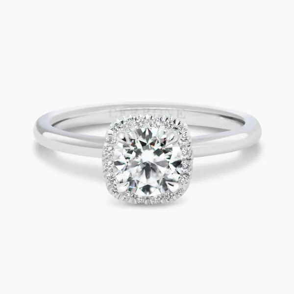 Platinum 0.70ct G SI2 round brilliant cut GIA diamond ring