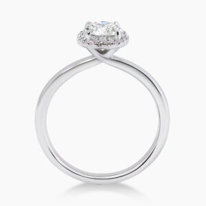 Platinum 0.70ct G SI2 round brilliant cut GIA diamond ring