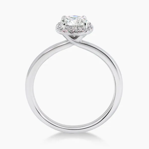 Platinum 0.70ct G SI2 round brilliant cut GIA diamond ring - Image 3