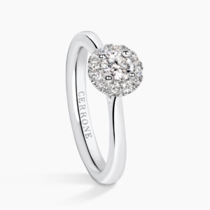 Platinum 0.30ct round brilliant cut GIA diamond ring
