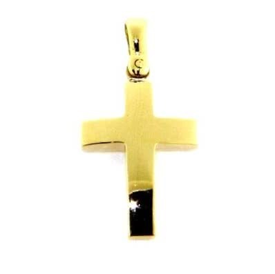 18ct yellow gold plain cross pendant | Crosses | Cerrone Jewellers