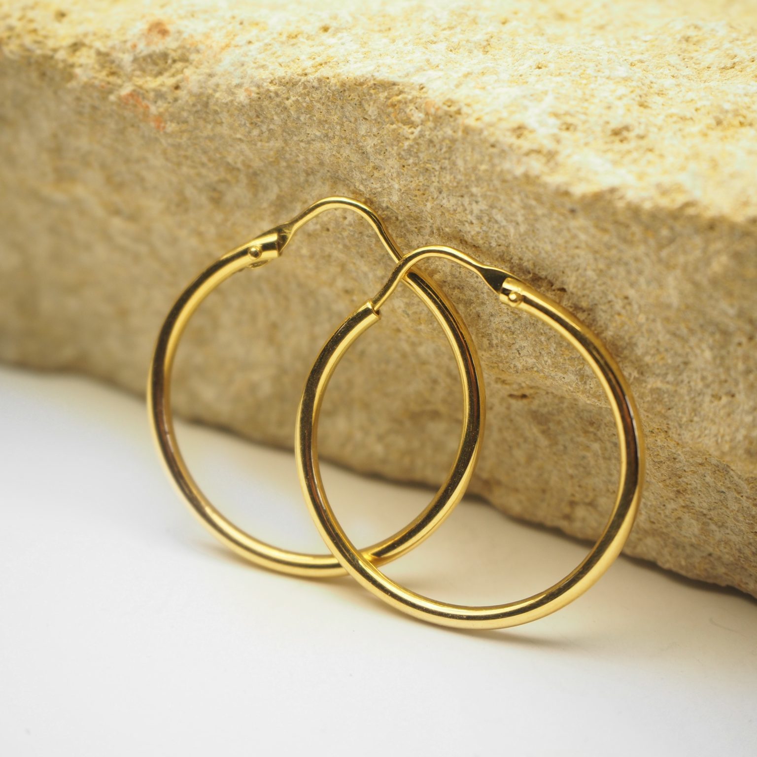 18ct yellow gold hoop earrings | The Gold Edit | Cerrone Jewellers