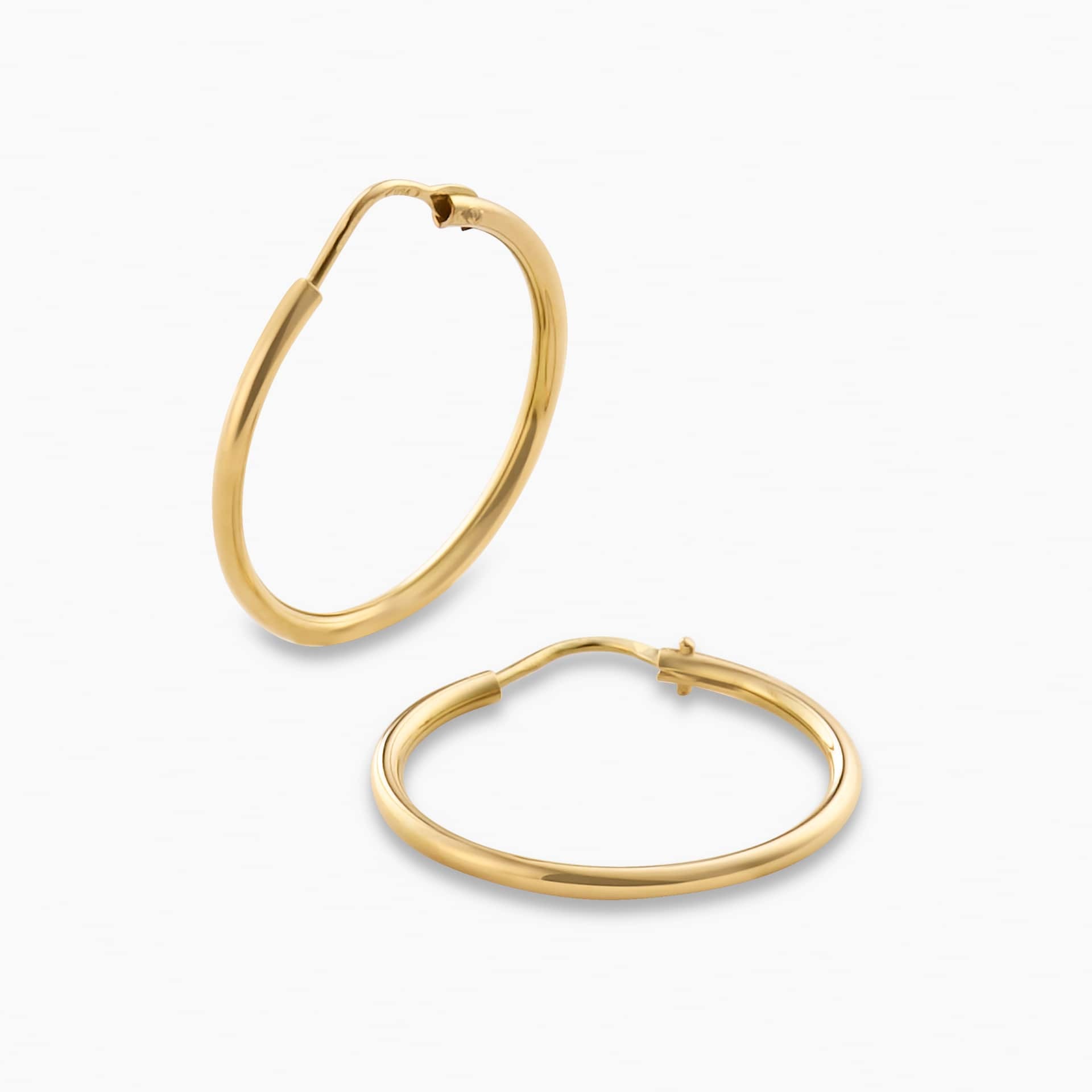18ct yellow gold hoop earrings | The Gold Edit | Cerrone Jewellers