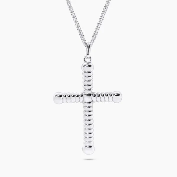 Sterling Silver twist cross and chain