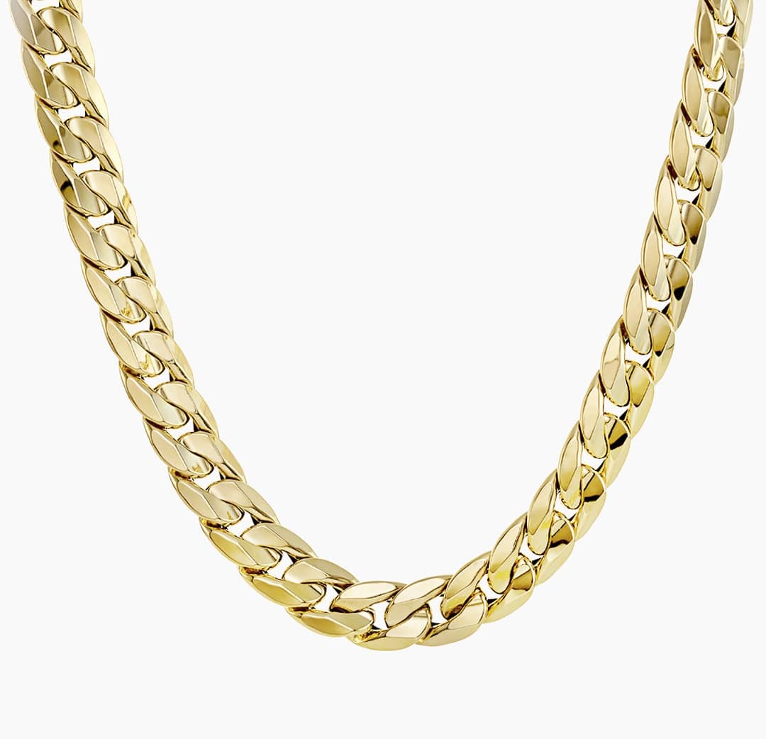 18ct yellow gold 45cm chunky curb chain | Cerrone Jewellers