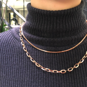 18ct rose gold 45cm chain