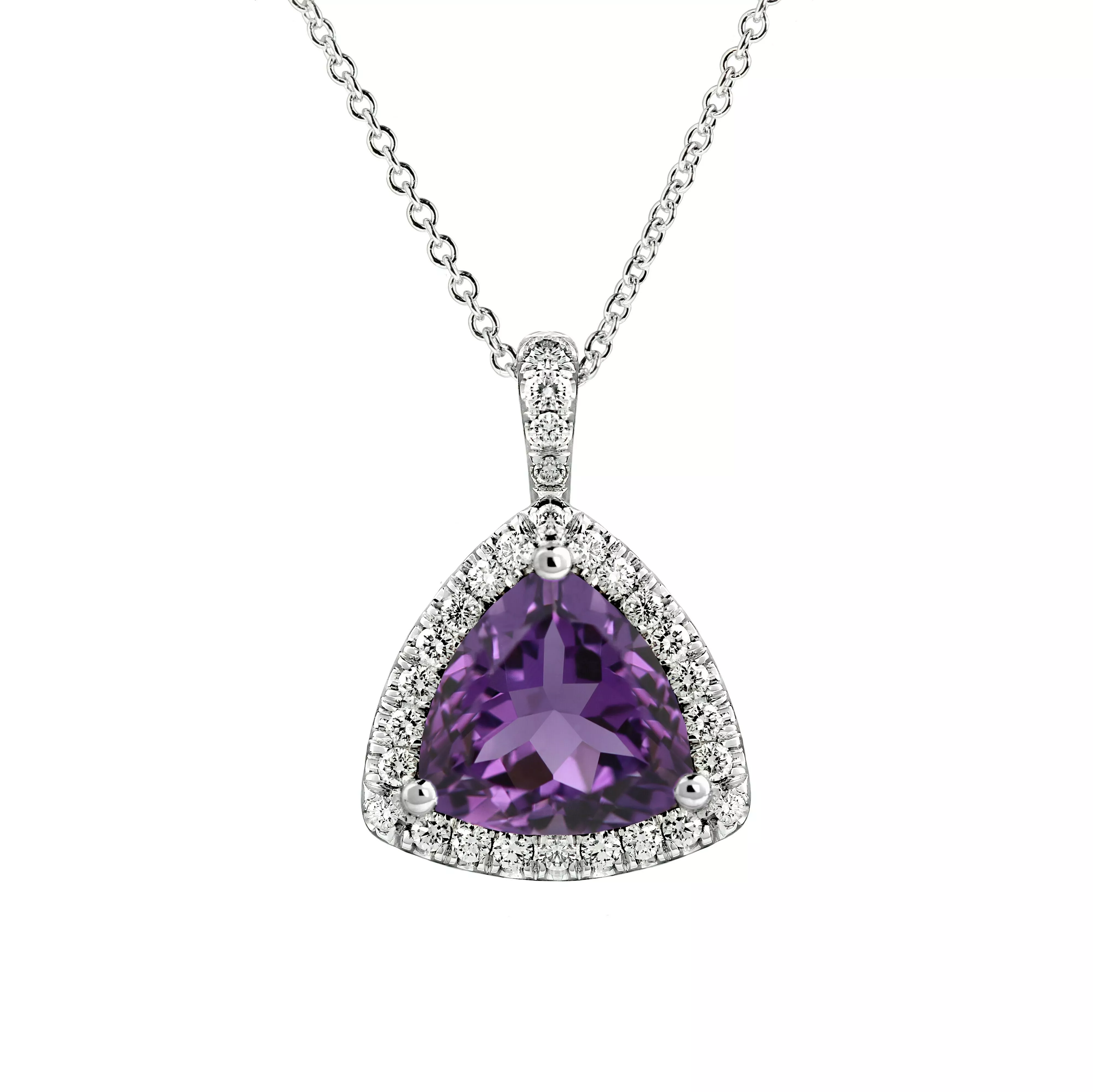 Diamond amethyst outlet necklace