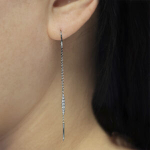 18ct white gold diamond drop earrings