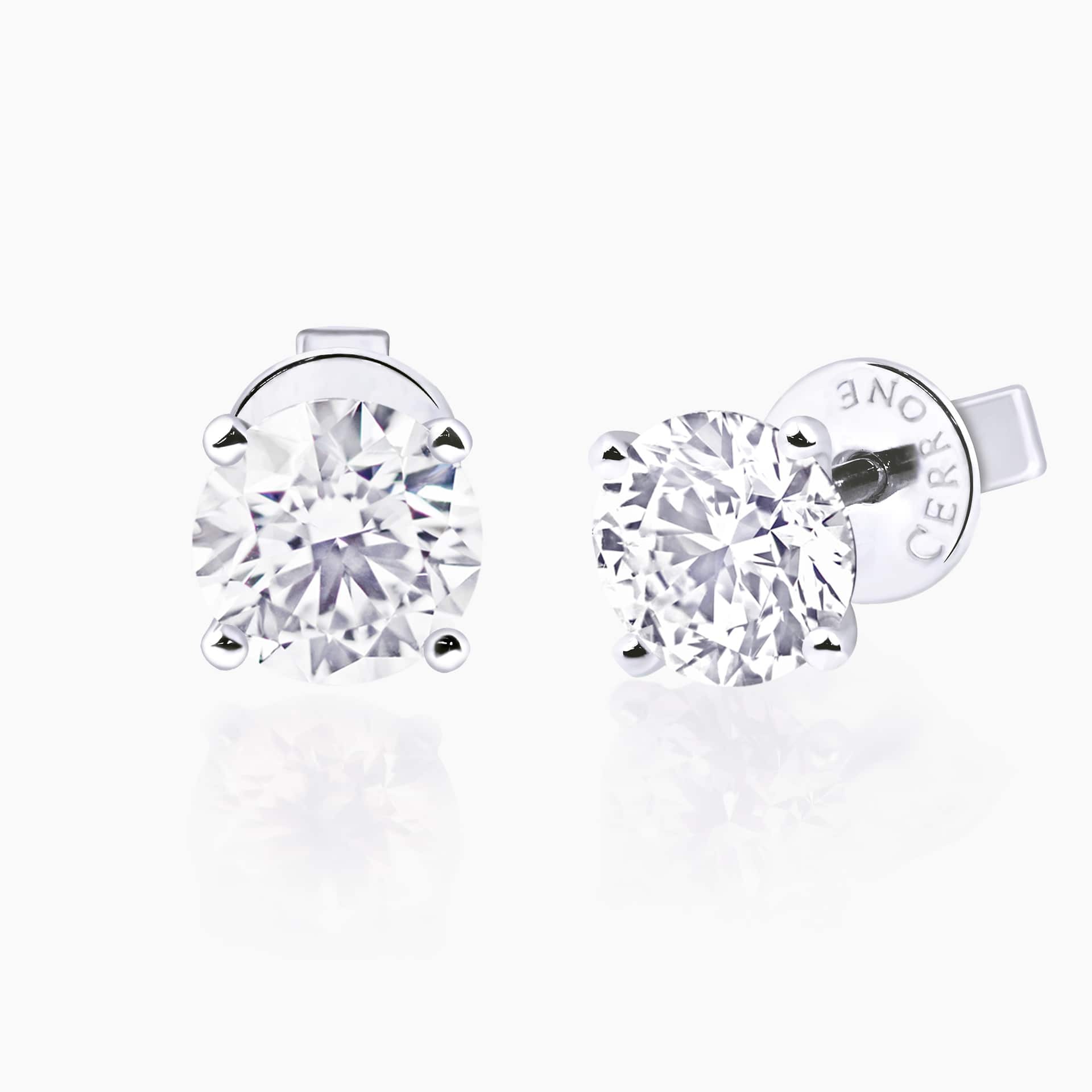 18ct white gold 2=1.60ct diamond stud earrings | Cerrone Jewellers