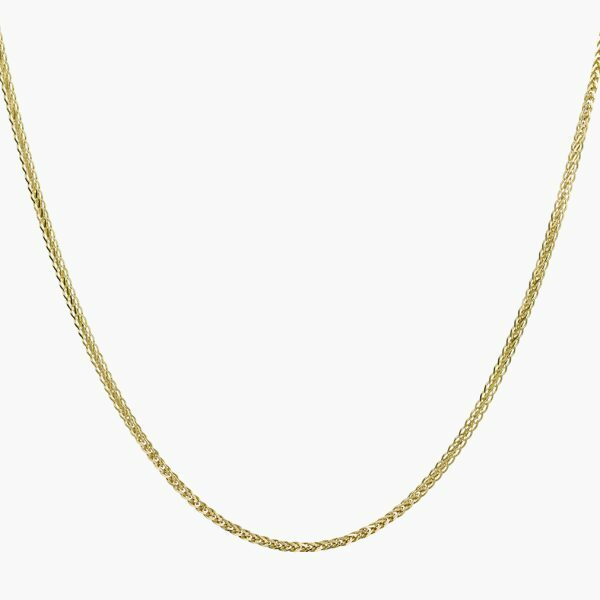 18ct yellow gold 50cm fine wheat chain with spring ring clasp