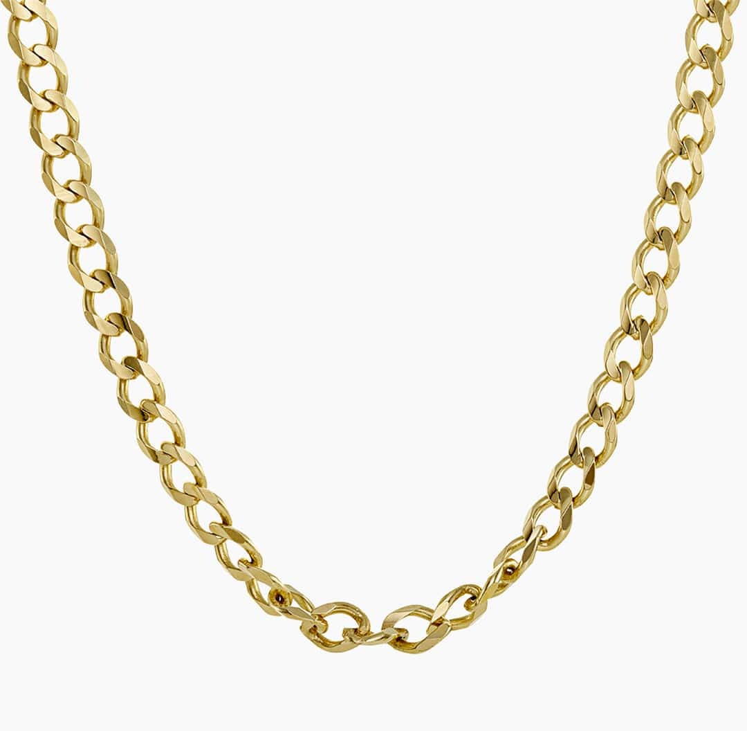 18ct yellow gold 60cm curb link chain | Cerrone Jewellers