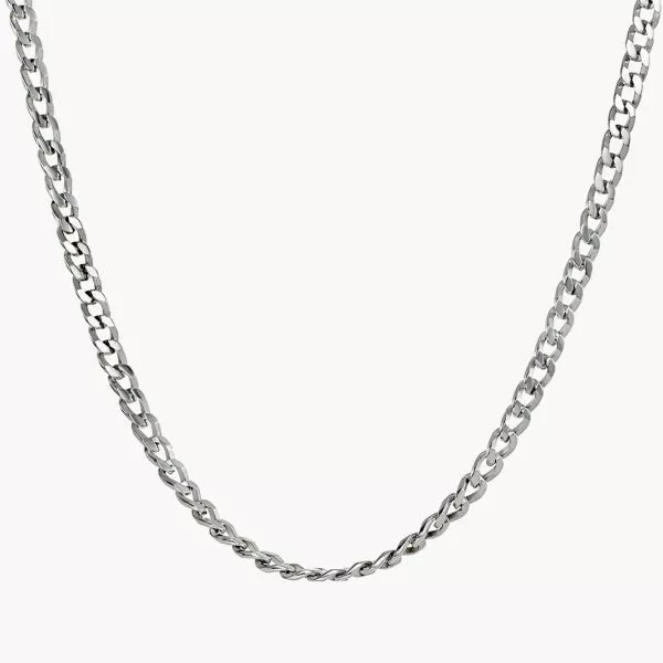 18ct white gold curb 50cm chain | Cerrone Jewellers