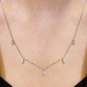 18ct white gold diamond necklace