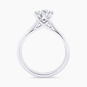18ct white gold round brilliant cut diamond solitaire ring