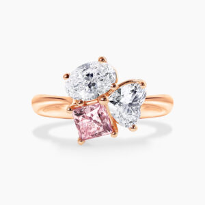 The heart of Trastevere -18ct rose gold Australian pink diamond ring