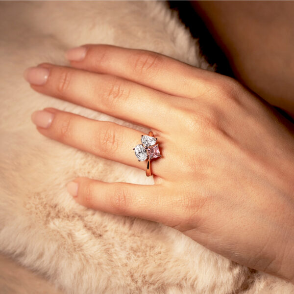 The heart of Trastevere -18ct rose gold Australian pink diamond ring - Image 3