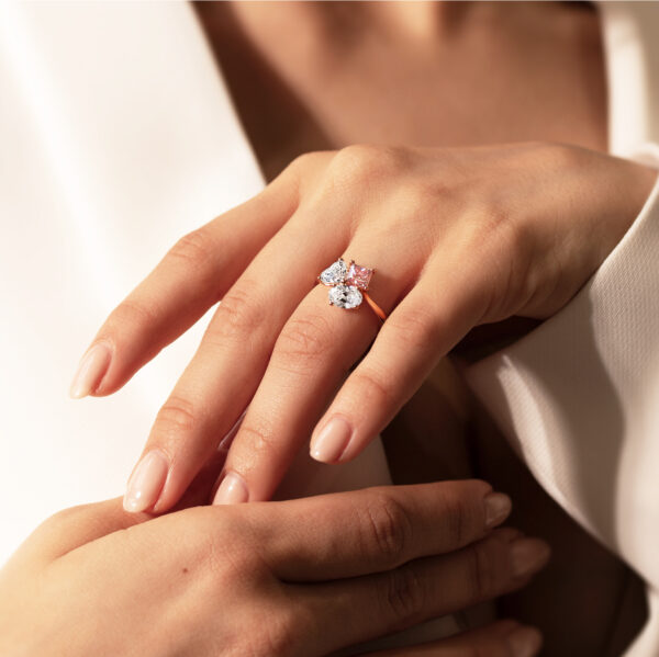 The heart of Trastevere -18ct rose gold Australian pink diamond ring - Image 4