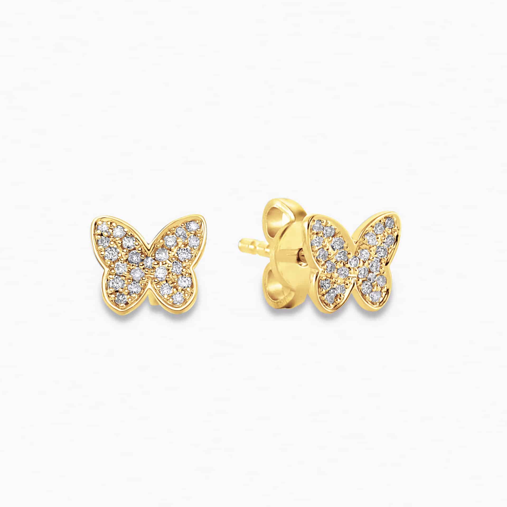 Baby girl earrings white on sale gold