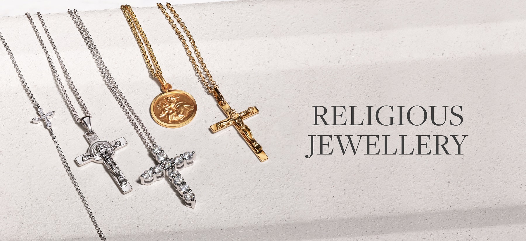 Religious Jewellery | Gold & Diamond Cross Pendants | Cerrone