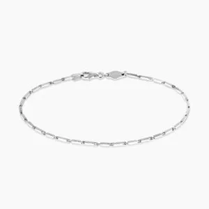 18ct White gold bar link bracelet