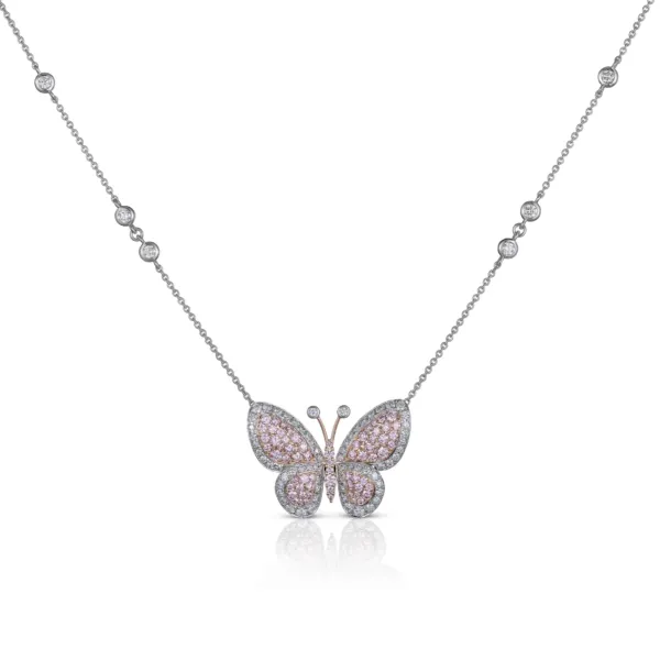 LIMITED EDITION "ARGYLE PINK BUTTERFLY" PENDANT