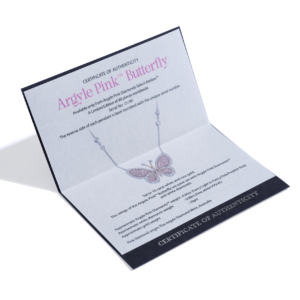 LIMITED EDITION "ARGYLE PINK BUTTERFLY" PENDANT