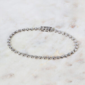 18ct white gold diamond tennis bracelet