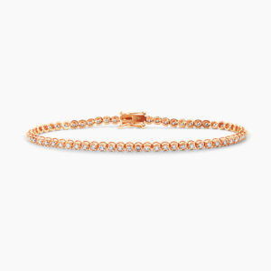 18ct rose gold diamond tennis bracelet