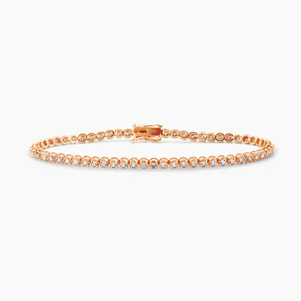 18ct rose gold diamond tennis bracelet