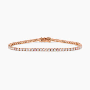 18ct rose gold argyle pink diamond tennis bracelet