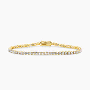 18ct yellow gold diamond tennis bracelet