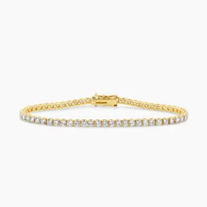 18ct yellow gold diamond tennis bracelet