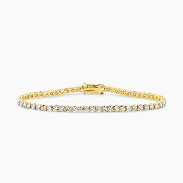 18ct yellow gold diamond tennis bracelet