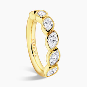 18ct yellow gold marquise diamond ring