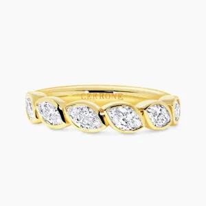 18ct yellow gold marquise diamond ring