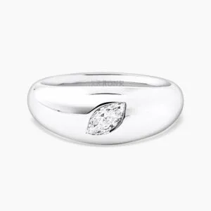 18ct white gold marquise diamond ring