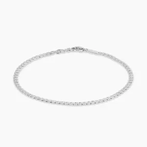 18ct white gold gents bracelet