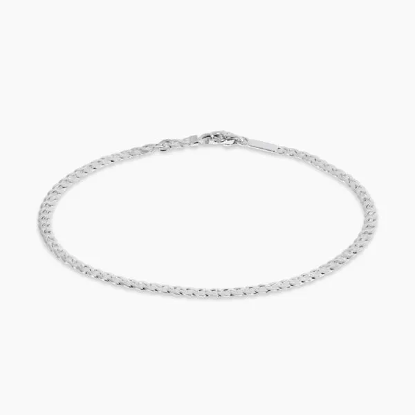 18ct white gold gents bracelet