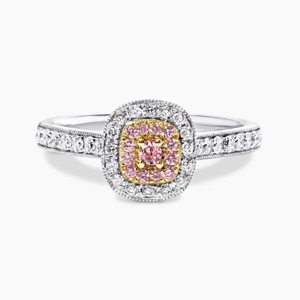 18ct Australian Argyle pink and white diamond ring