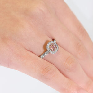 18ct Australian Argyle pink and white diamond ring