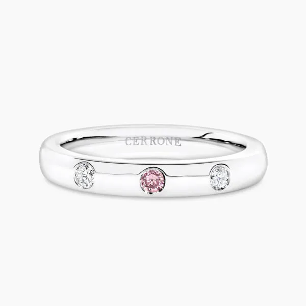 18ct white gold pink diamond ring