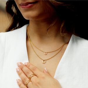 18ct Yellow Gold large 'O' necklace from the Iconica Collection