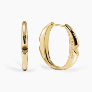 18ct yellow gold large ‘O’ hoop earrings from the Iconica Collection